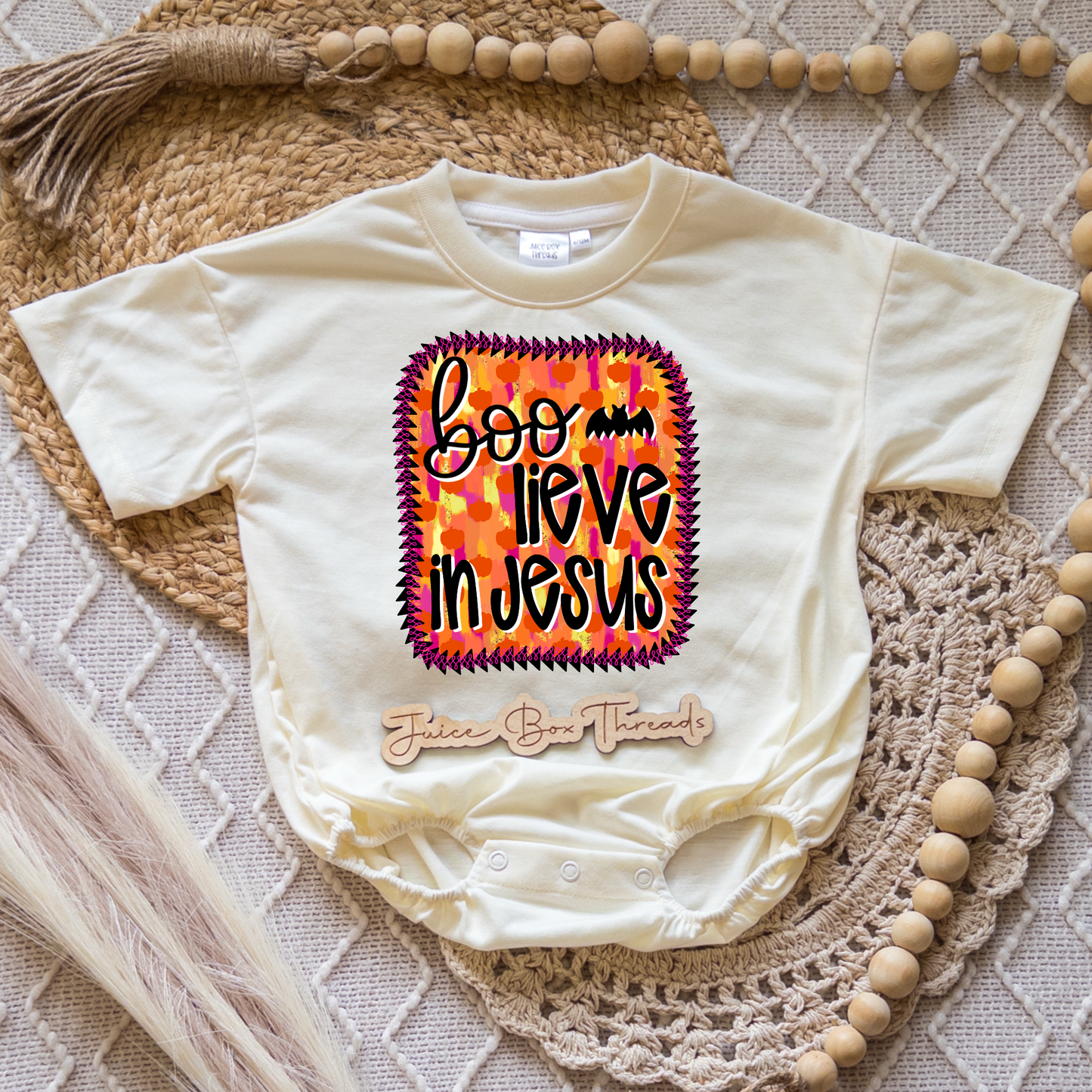 Boo-lieve in Jesus Romper/Tee