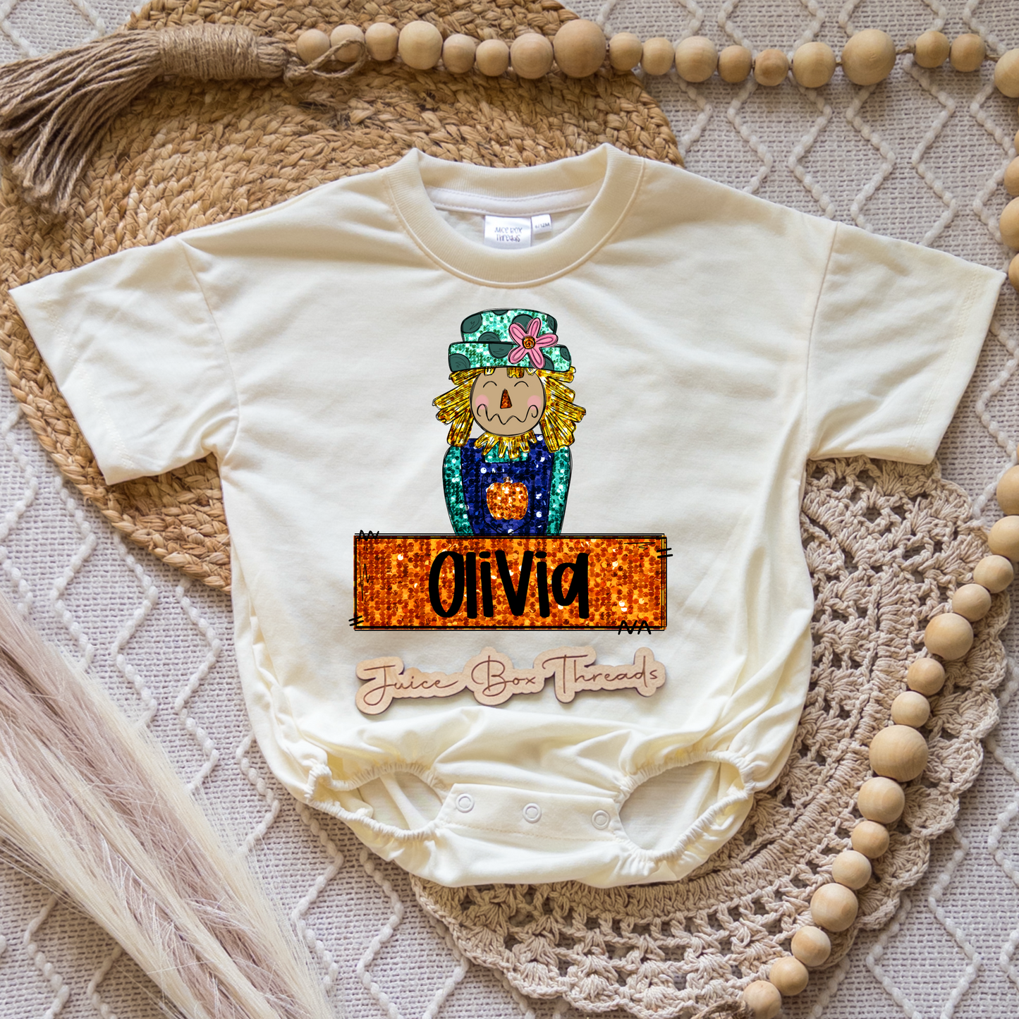 Scarecrow Name Romper/Tee