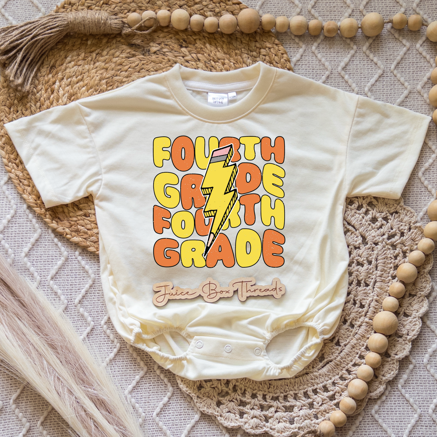 Fourth Grade Pencil Romper/Tee