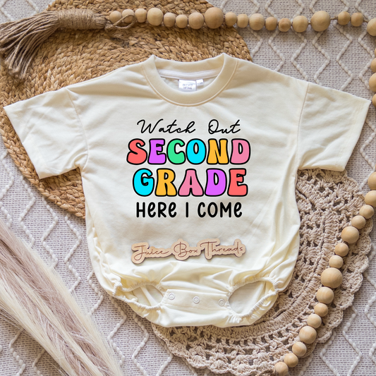 Watch Out Second Grade Here I Come Romper/Tee