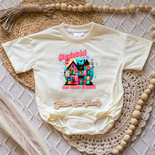 Haunted But Cute Romper/Tee