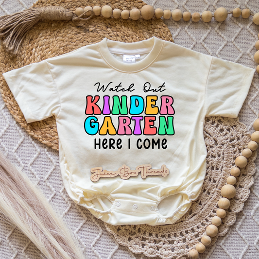 Watch Out Kindergarten Here I Come Romper/Tee
