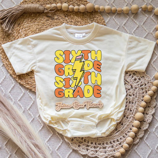Sixth Grade Pencil Romper/Tee