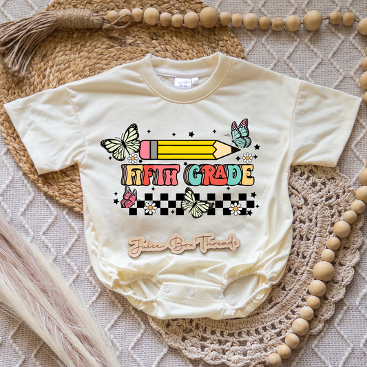 Fifth Grade Butterfly Romper/Tee