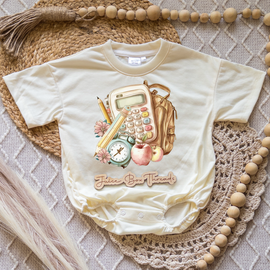 School Collage Romper/Tee