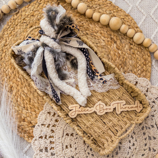 Bees and Leopard Junk Bow