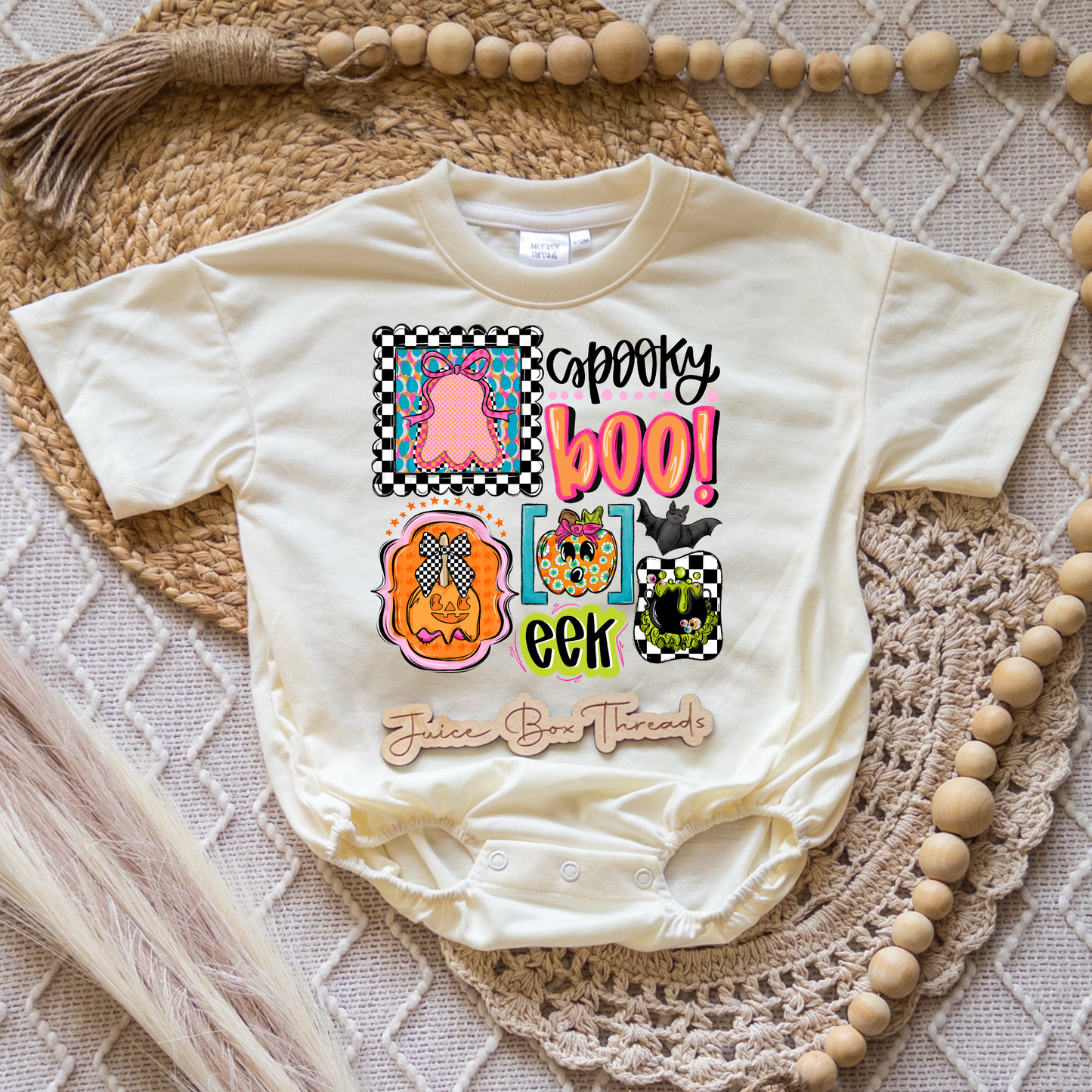 Spooky Collage Romper/Tee