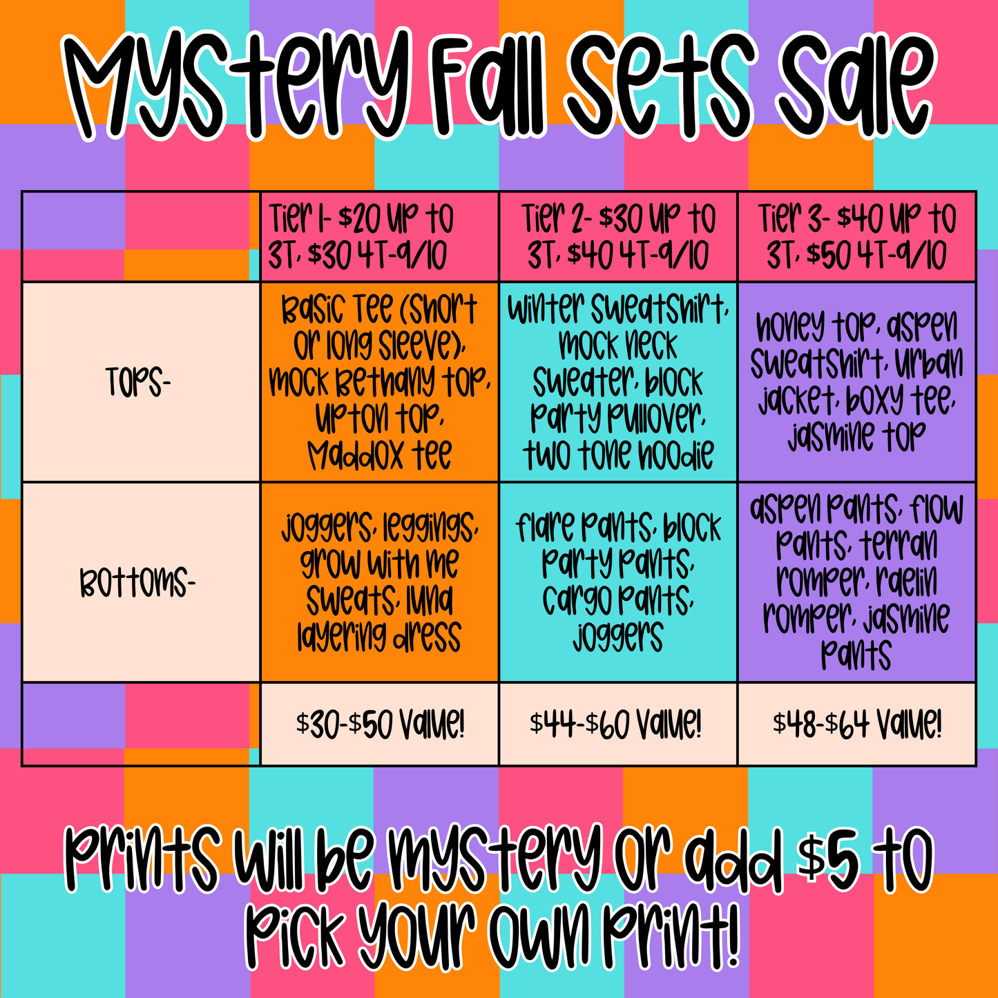 Mystery Fall Sets