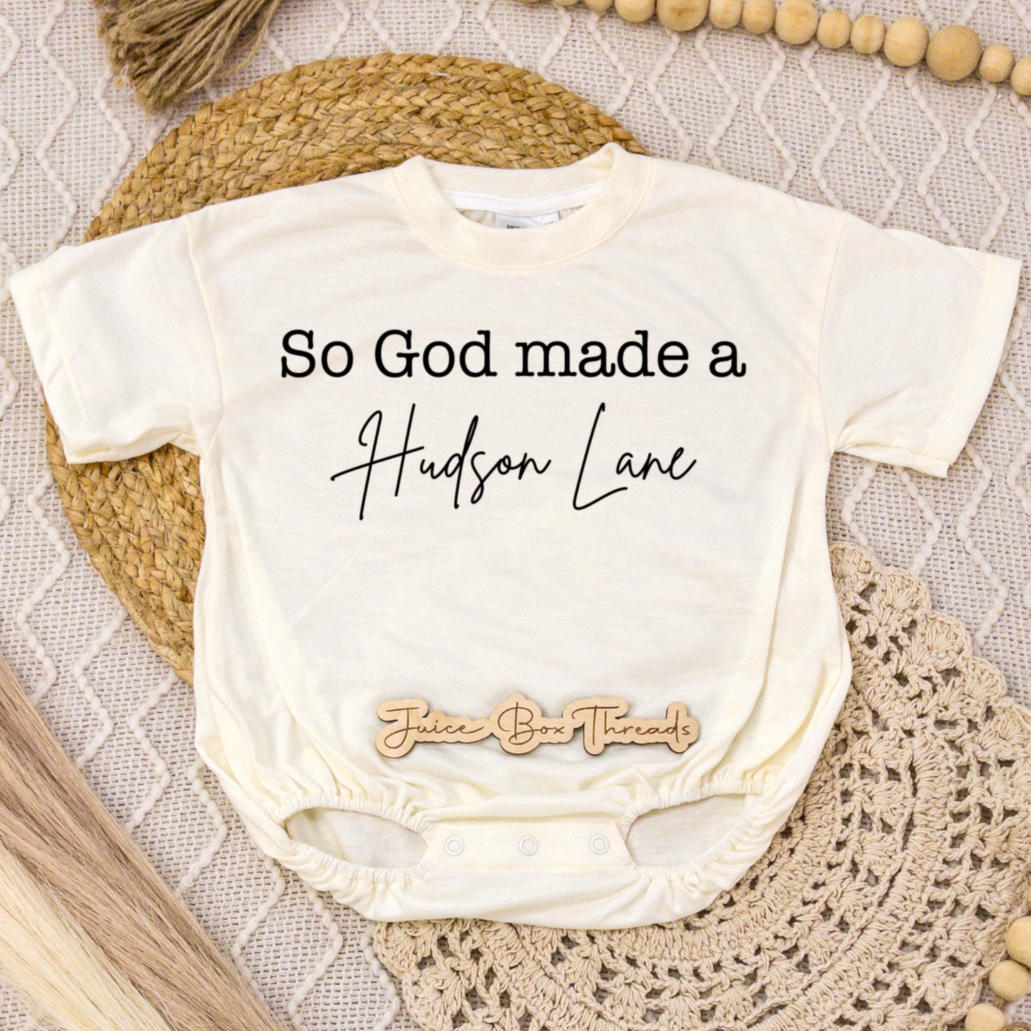 So God Made a Name Romper/Tee