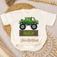 Green Monster Truck Name Romper/Tee