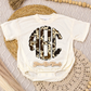 Cow Print Monogram Romper/Tee