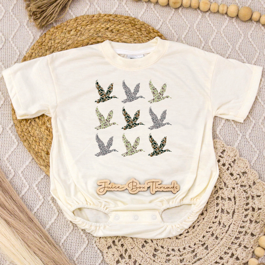 Camo Ducks Romper/Tee