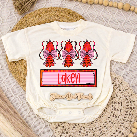 Girl Crawfish Name Romper/Tee