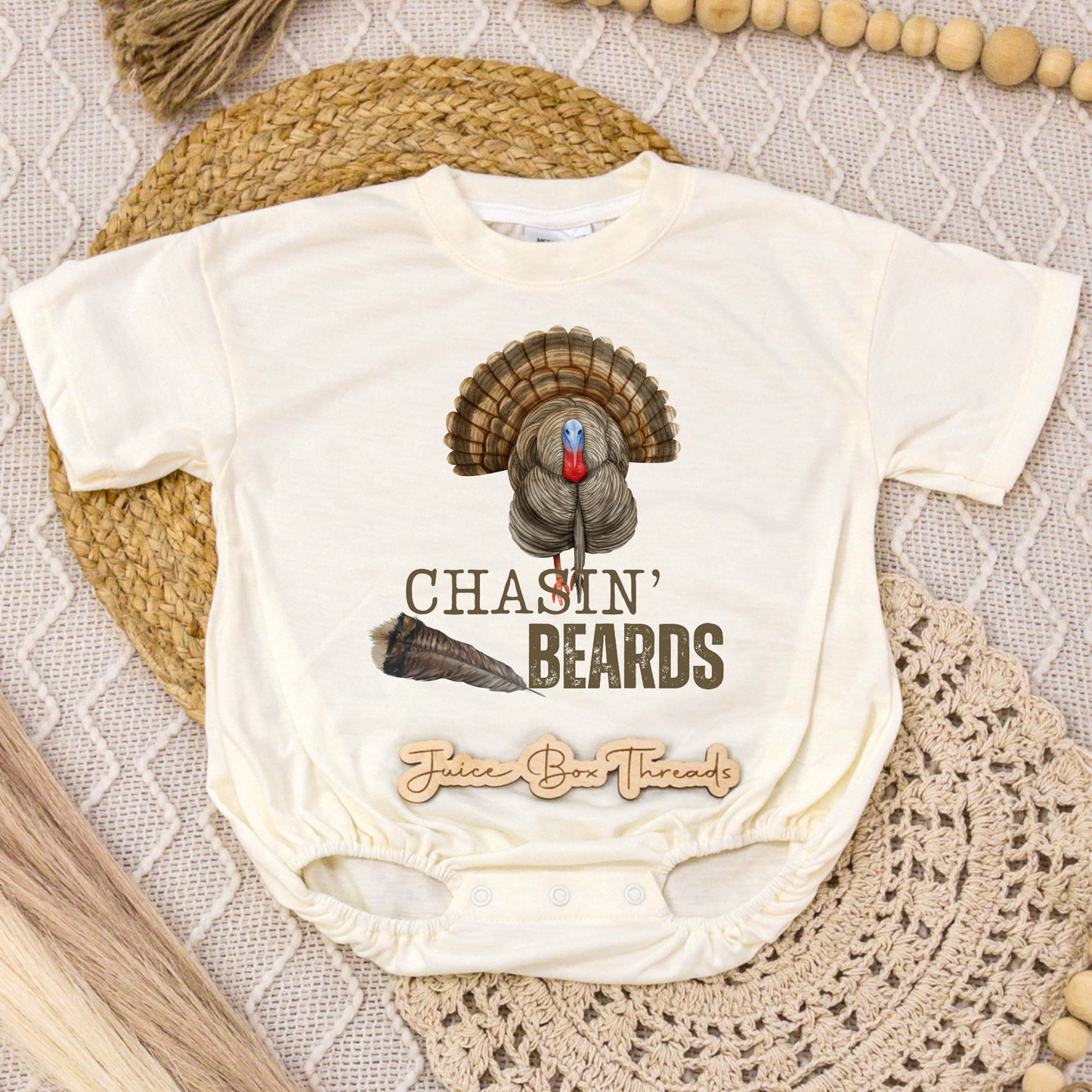 Chasin' Beards Turkey Romper/Tee