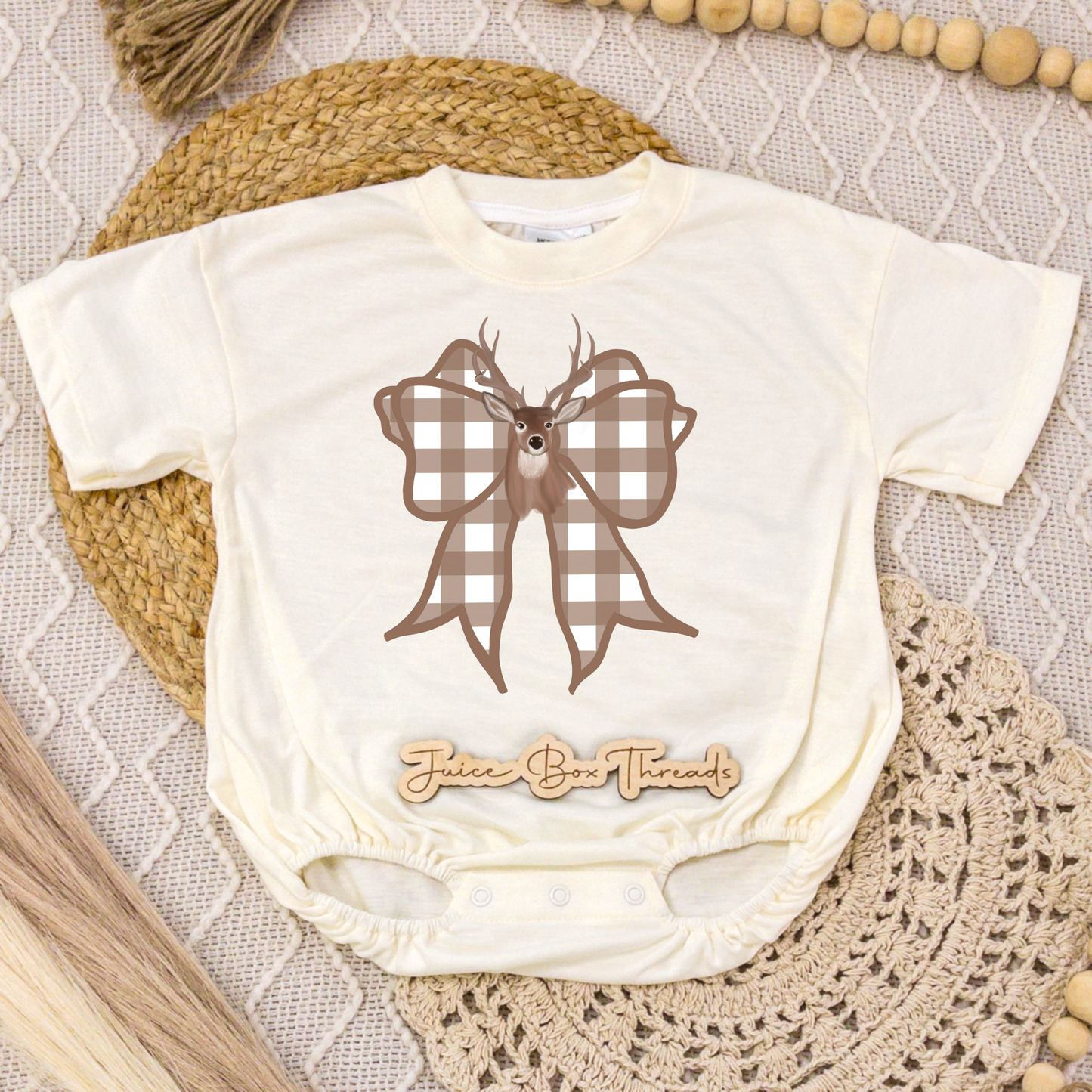 Deer Bow Romper/Tee