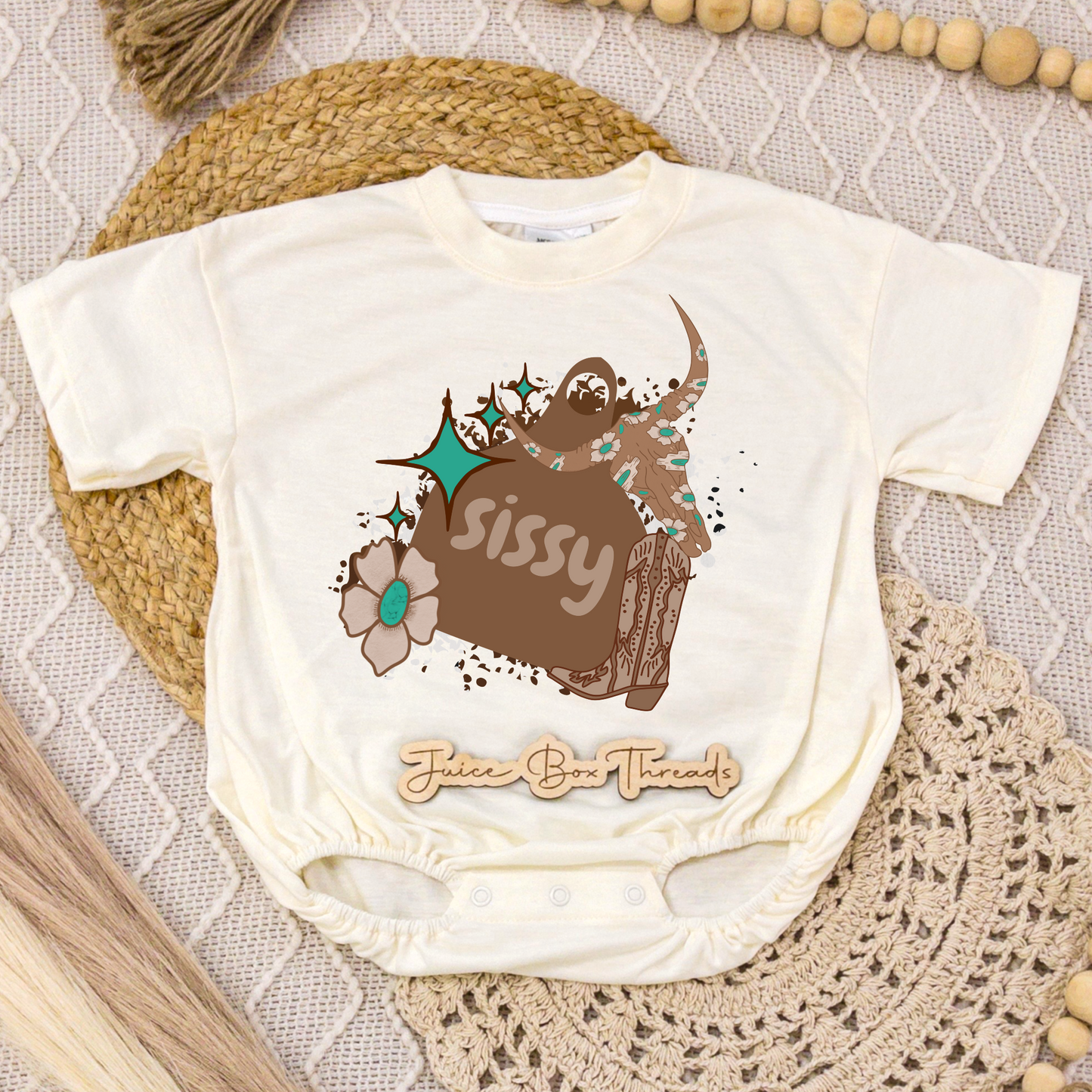 Sissy Western Romper/Tee