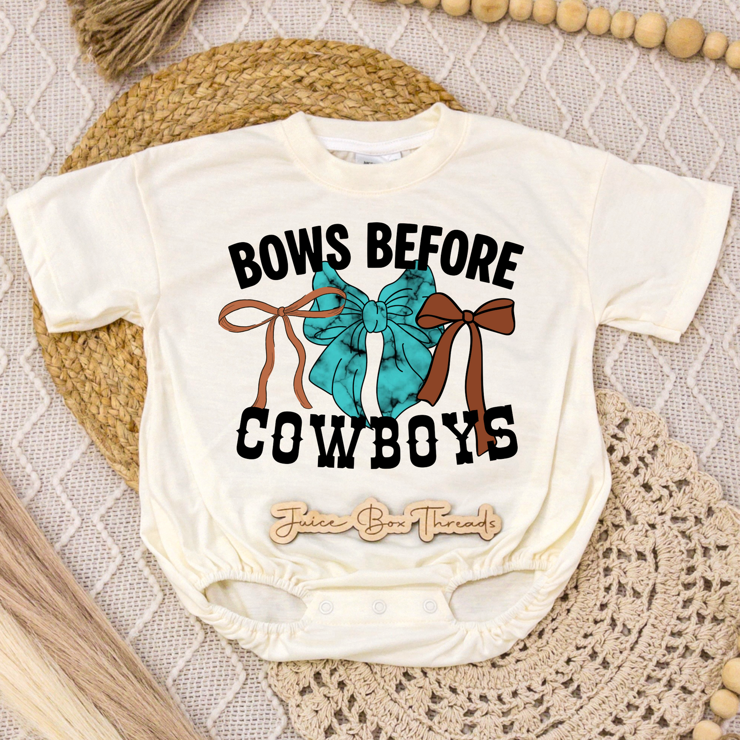 Bows Before Cowboys Romper/Tee