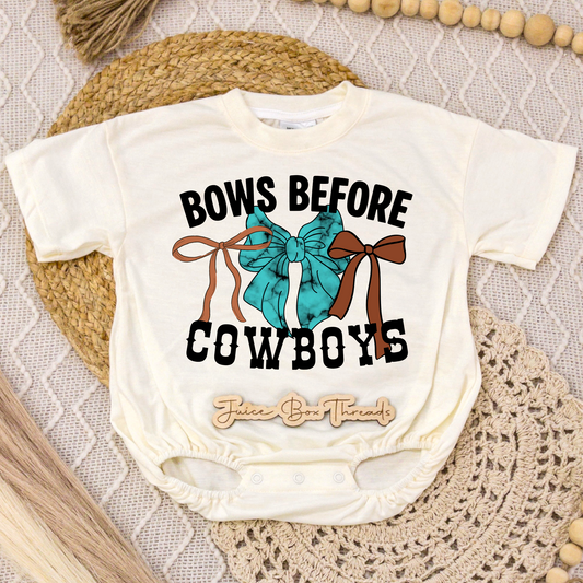 Bows Before Cowboys Romper/Tee