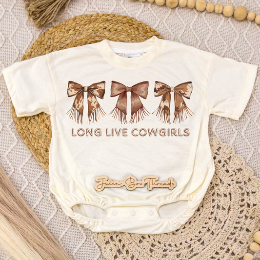 Long Live Cowgirls Bows Romper/Tee