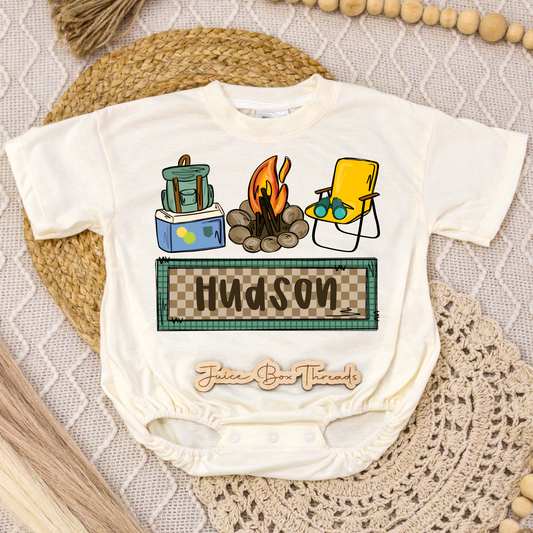 Boy Campfire Name Romper/Tee