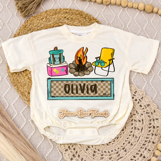 Girl Campfire Name Romper/Tee