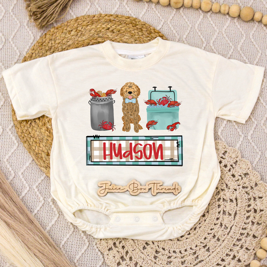 Boy Seafood Boil Name Romper/Tee