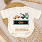 Girl Tow Truck Name Romper/Tee