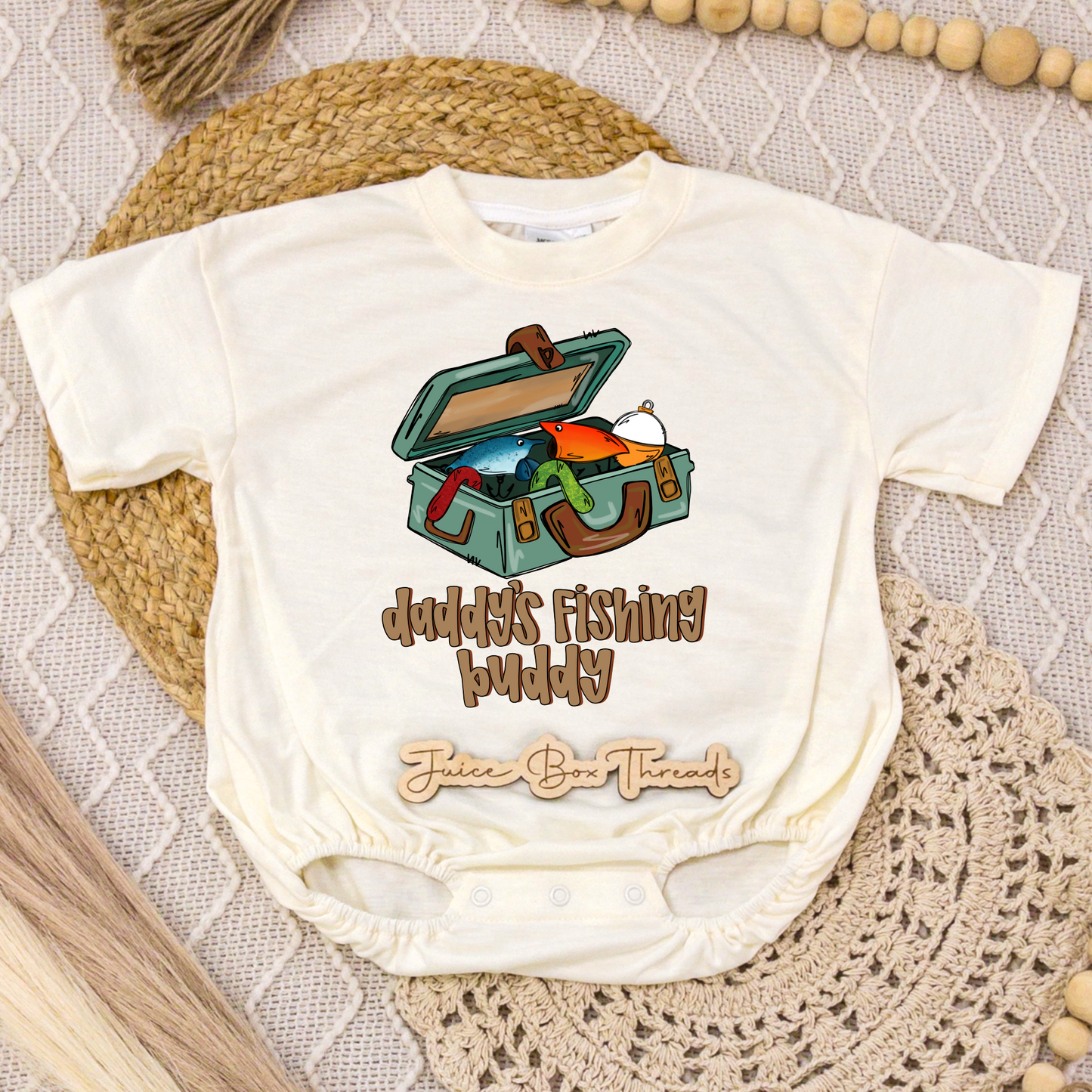 Daddy's Fishing Buddy Romper/Tee