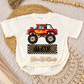 Red Monster Truck Name Romper/Tee