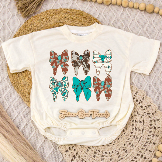 Western Bows Romper/Tee