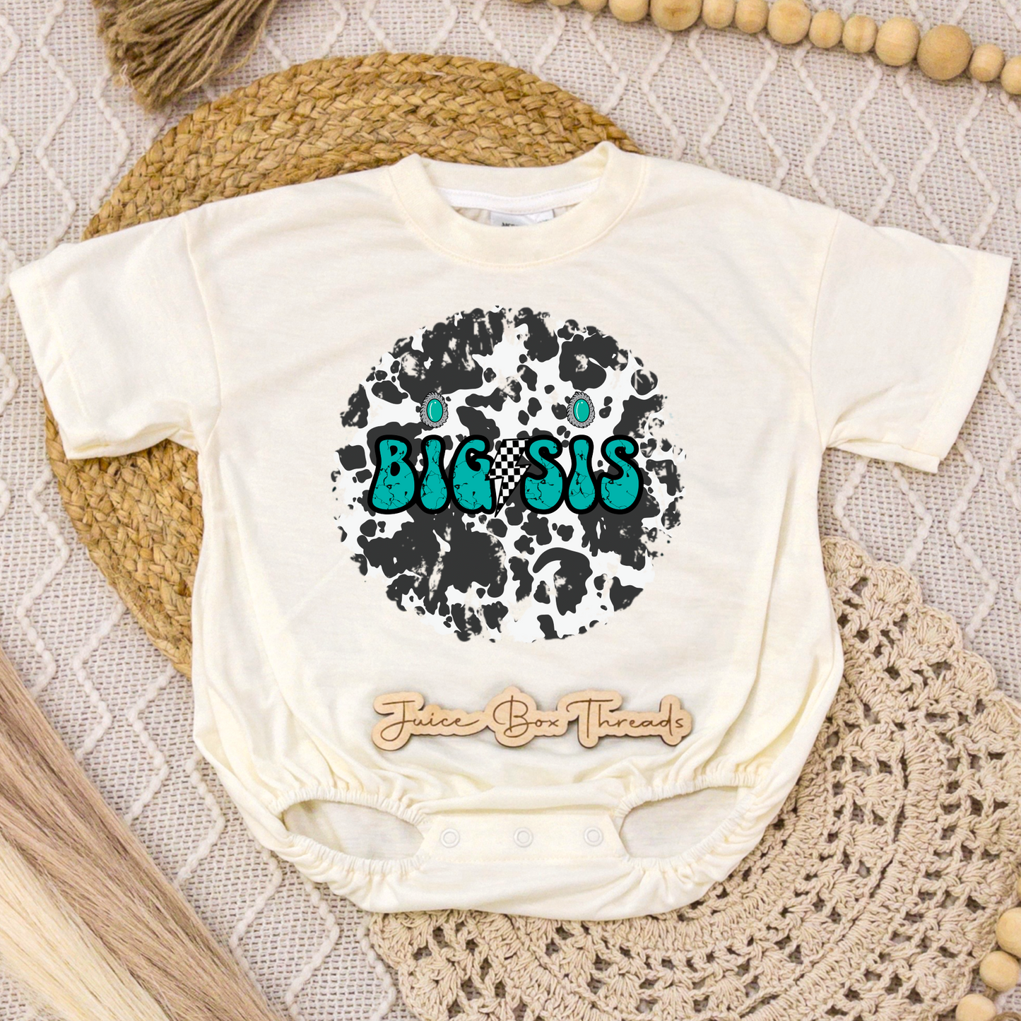 Big Sis Western Romper/Tee
