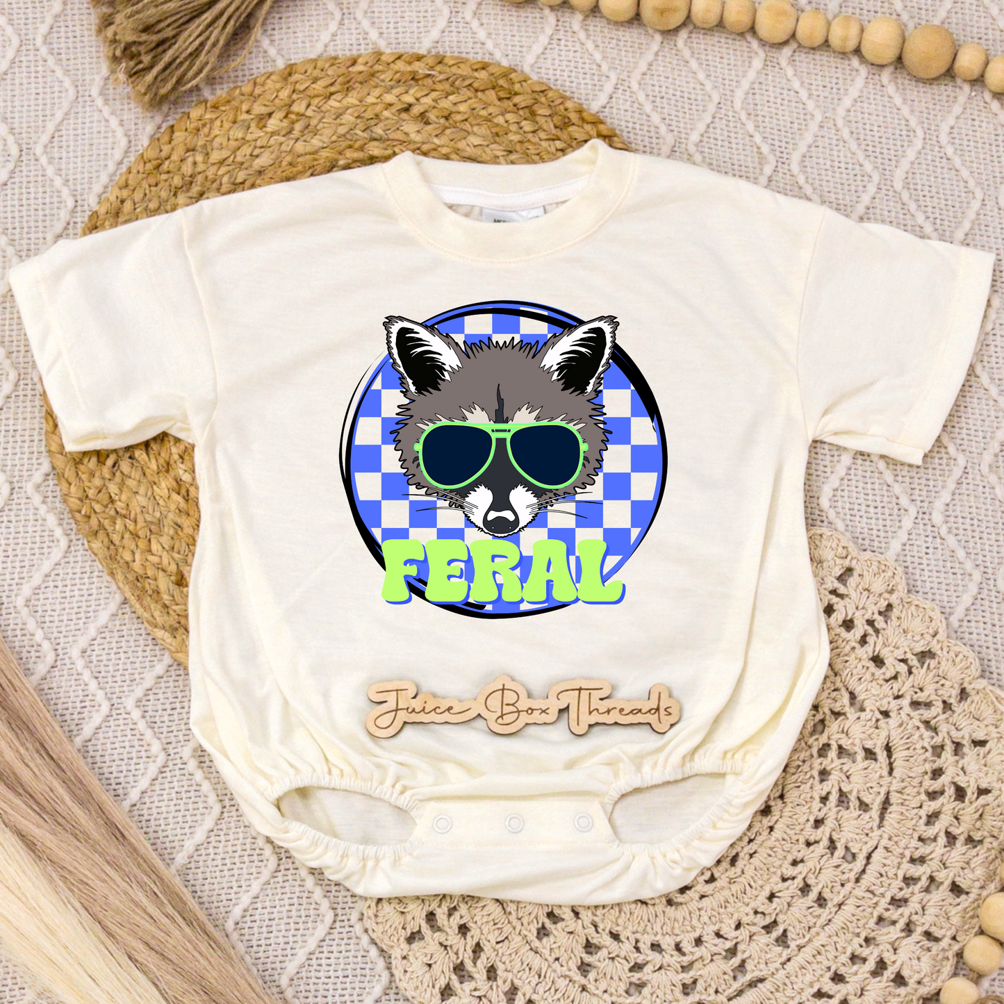 Feral Raccoon Romper/Tee