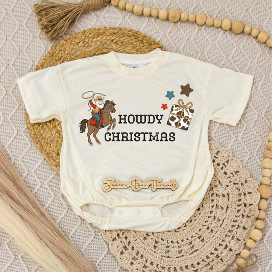 Howdy Christmas Romper/Tee