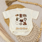 Western Christmas Collage Romper/Tee