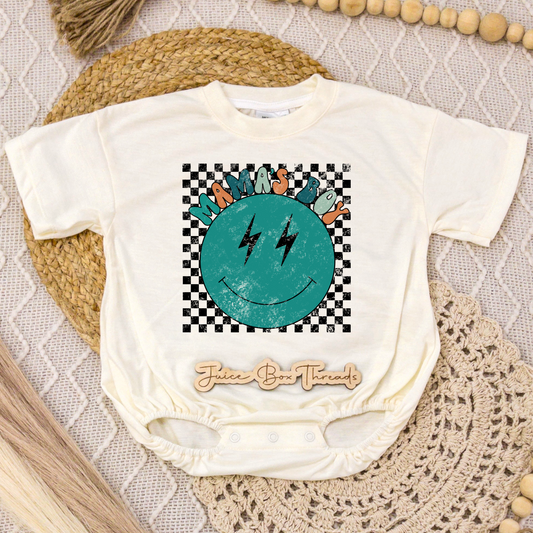 Mama's Boy Checkered Romper/Tee
