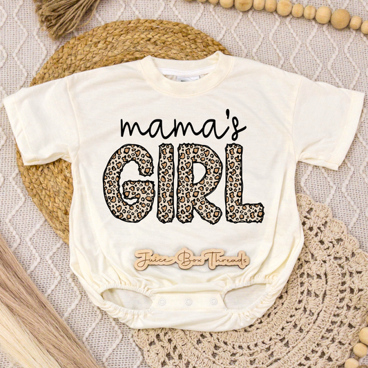 Mama's Girl Leopard Romper/Tee