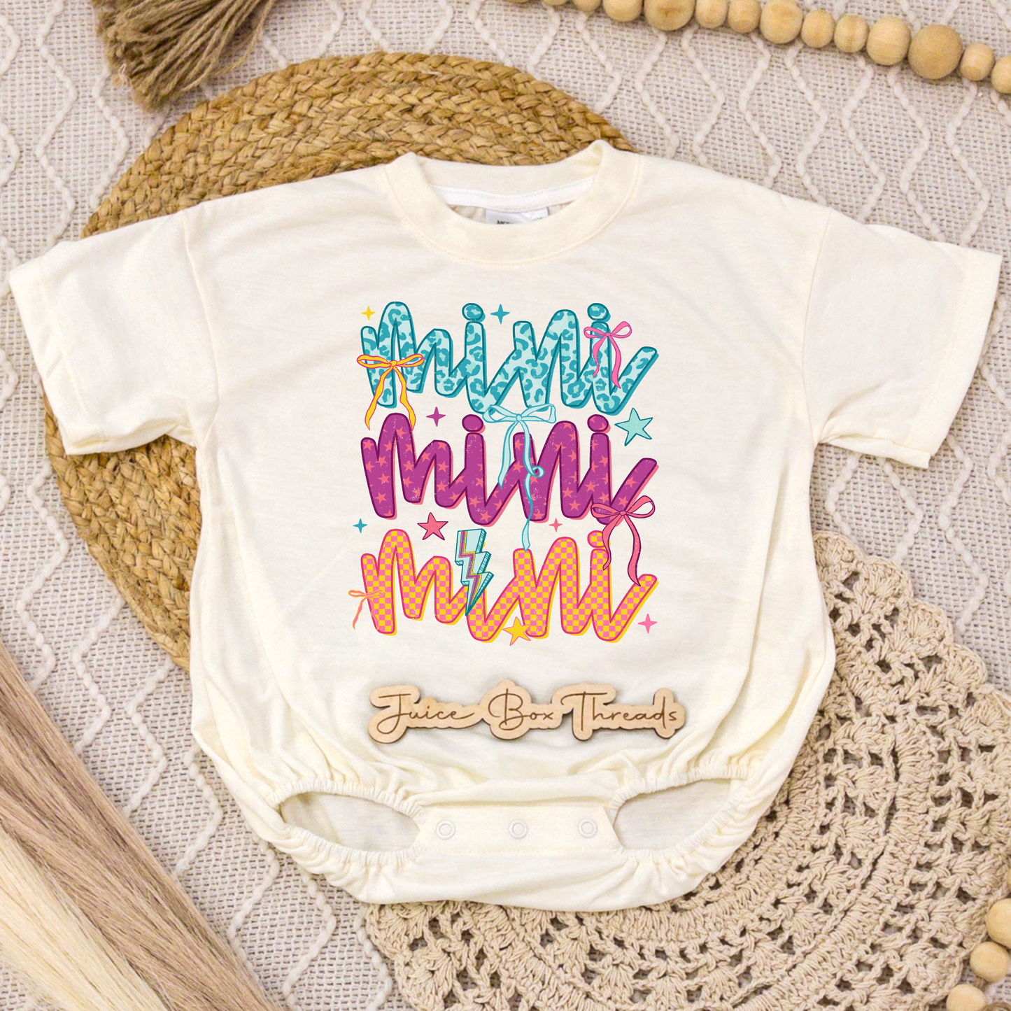 Mini Neon Romper/Tee