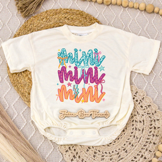 Mini Neon Romper/Tee