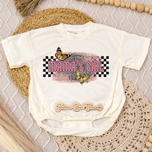 Mama's Girl Checkered Romper/Tee