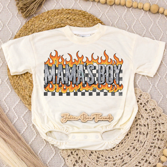 Mama's Boy Flame Romper/Tee