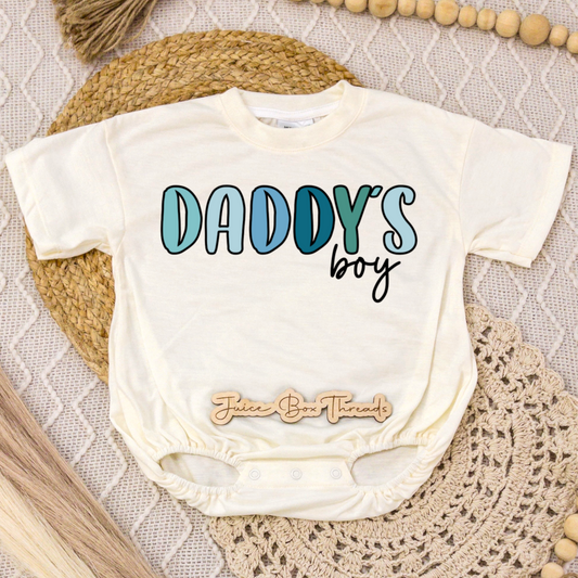 Daddy's Boy Blue Romper/Tee
