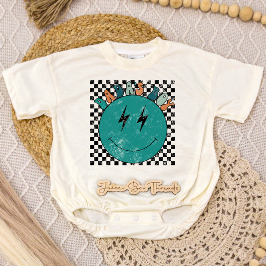 Dada's Boy Checkered Romper/Tee