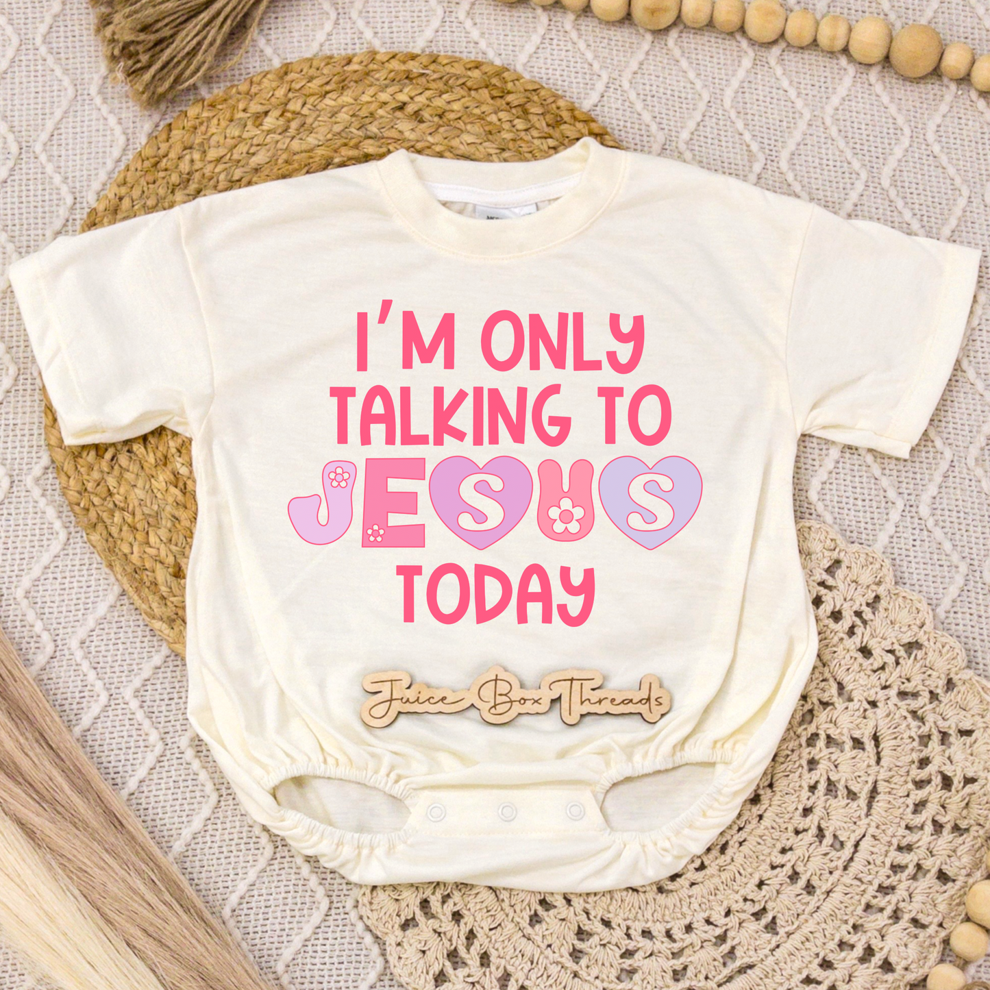 I'm Only Talking to Jesus Today Romper/Tee
