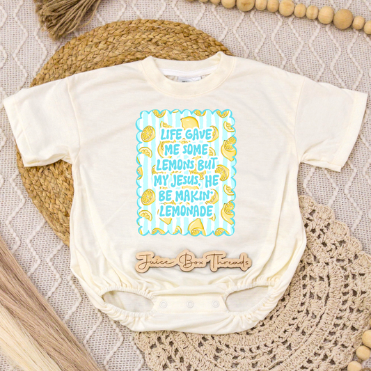 My Jesus Be Making Lemonade Blue Romper/Tee