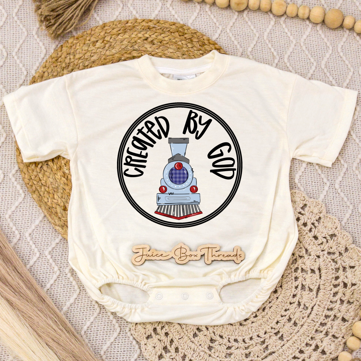 Created By God Train Romper/Tee