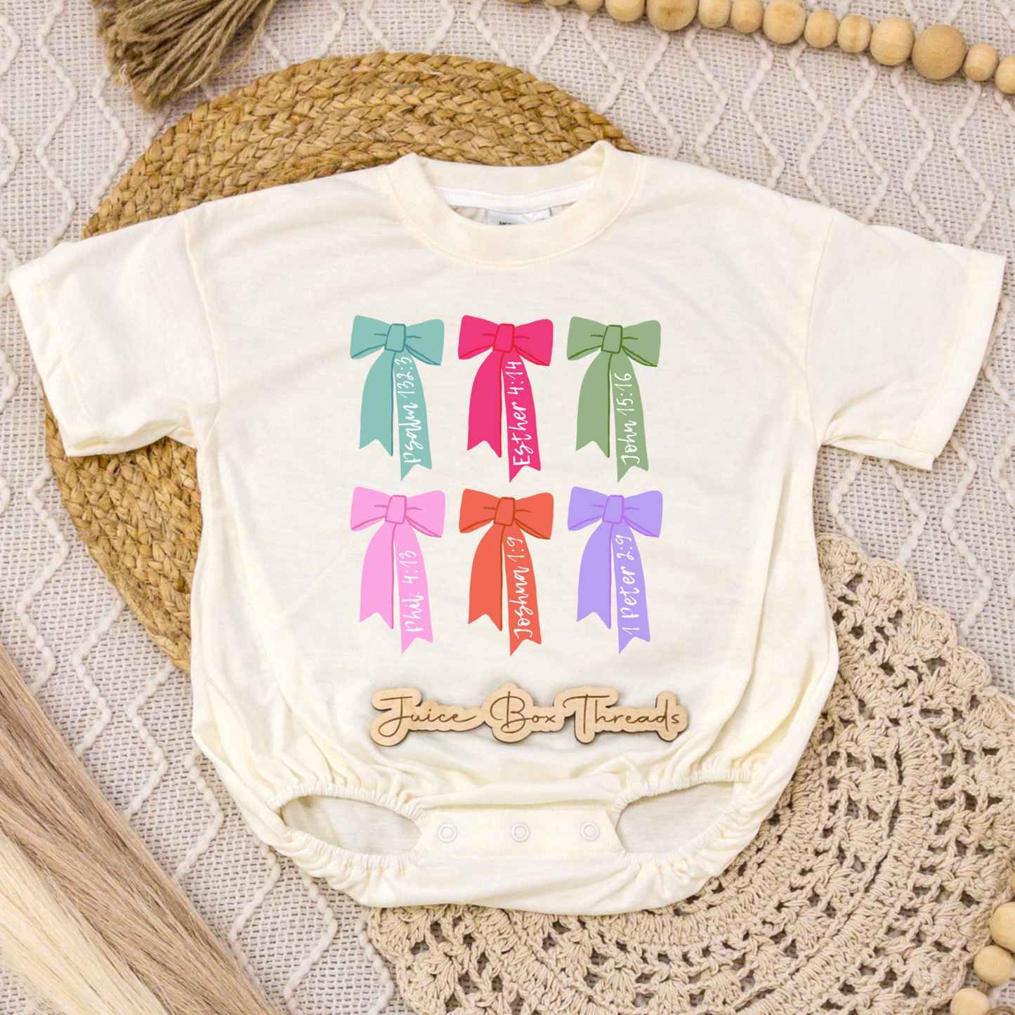 Bible Verse Bows Romper/Tee