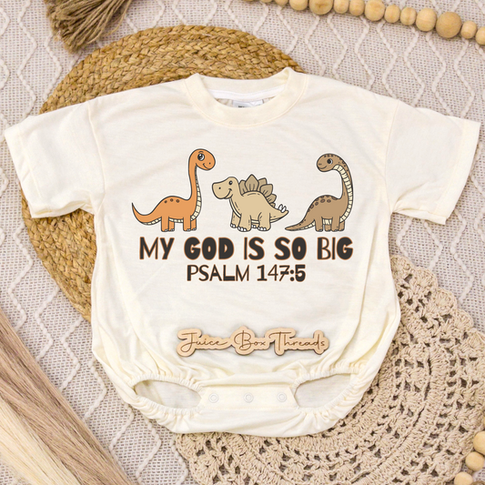 My God is so Big Dinos Romper/Tee