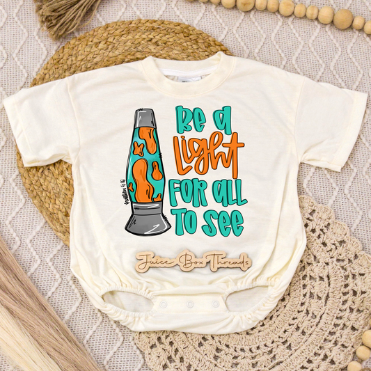 Be a Light for All to See Boy Romper/Tee