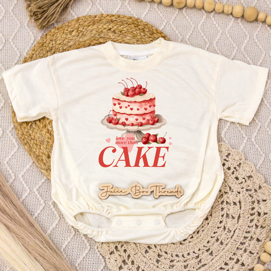 Love You More Than Cake Romper/Tee