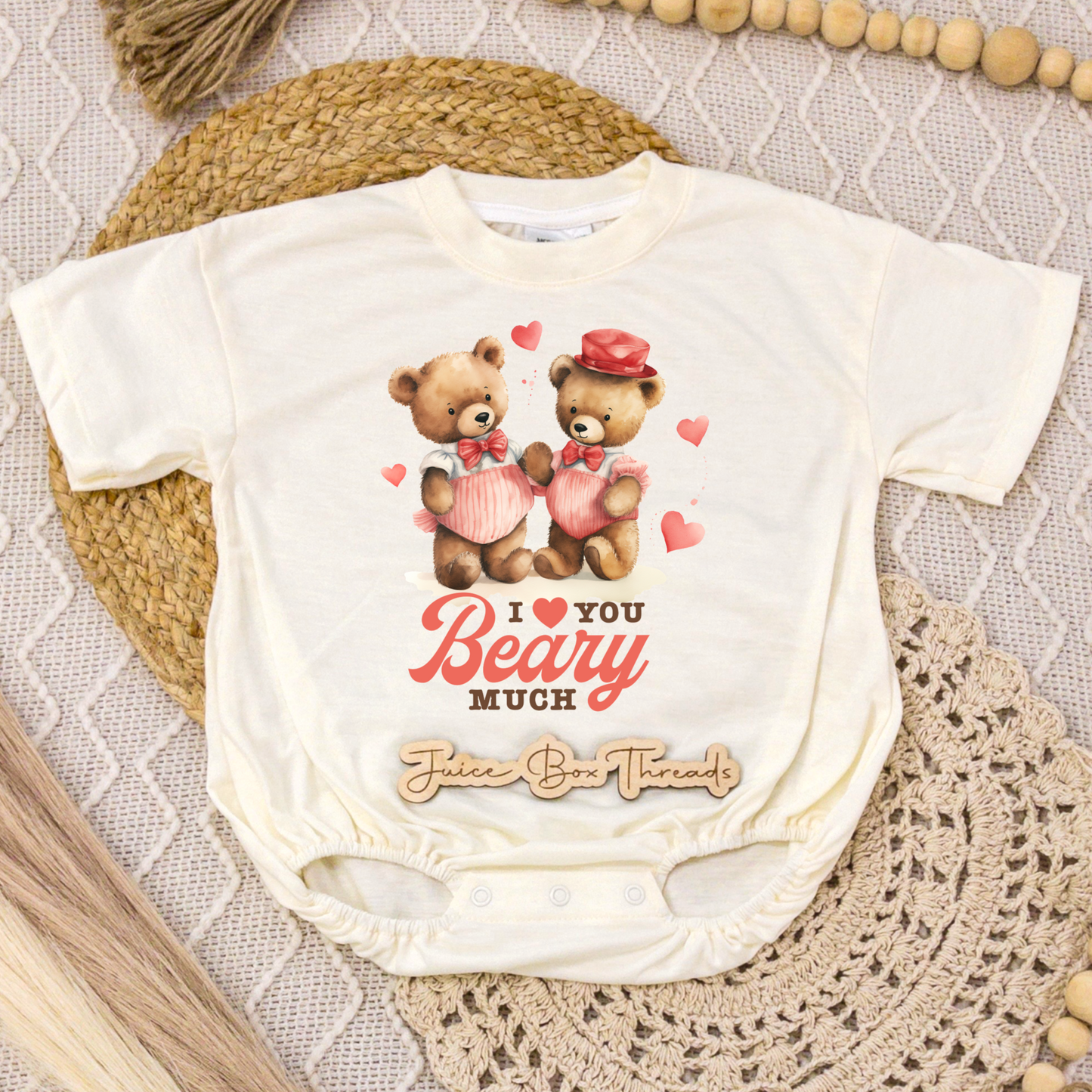 I Love You Beary Much Romper/Tee